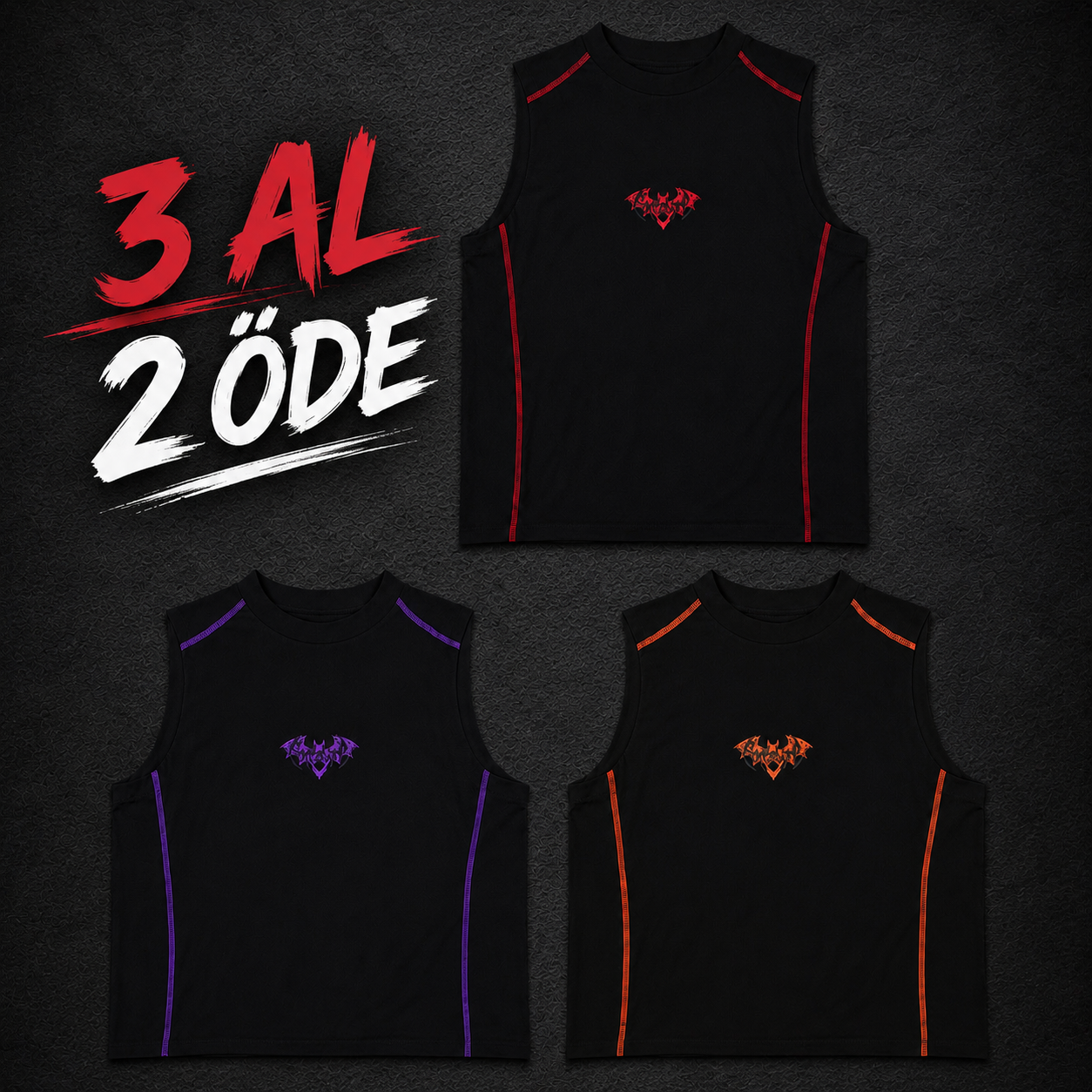 0 kol Tank  Compression 3’lü paket