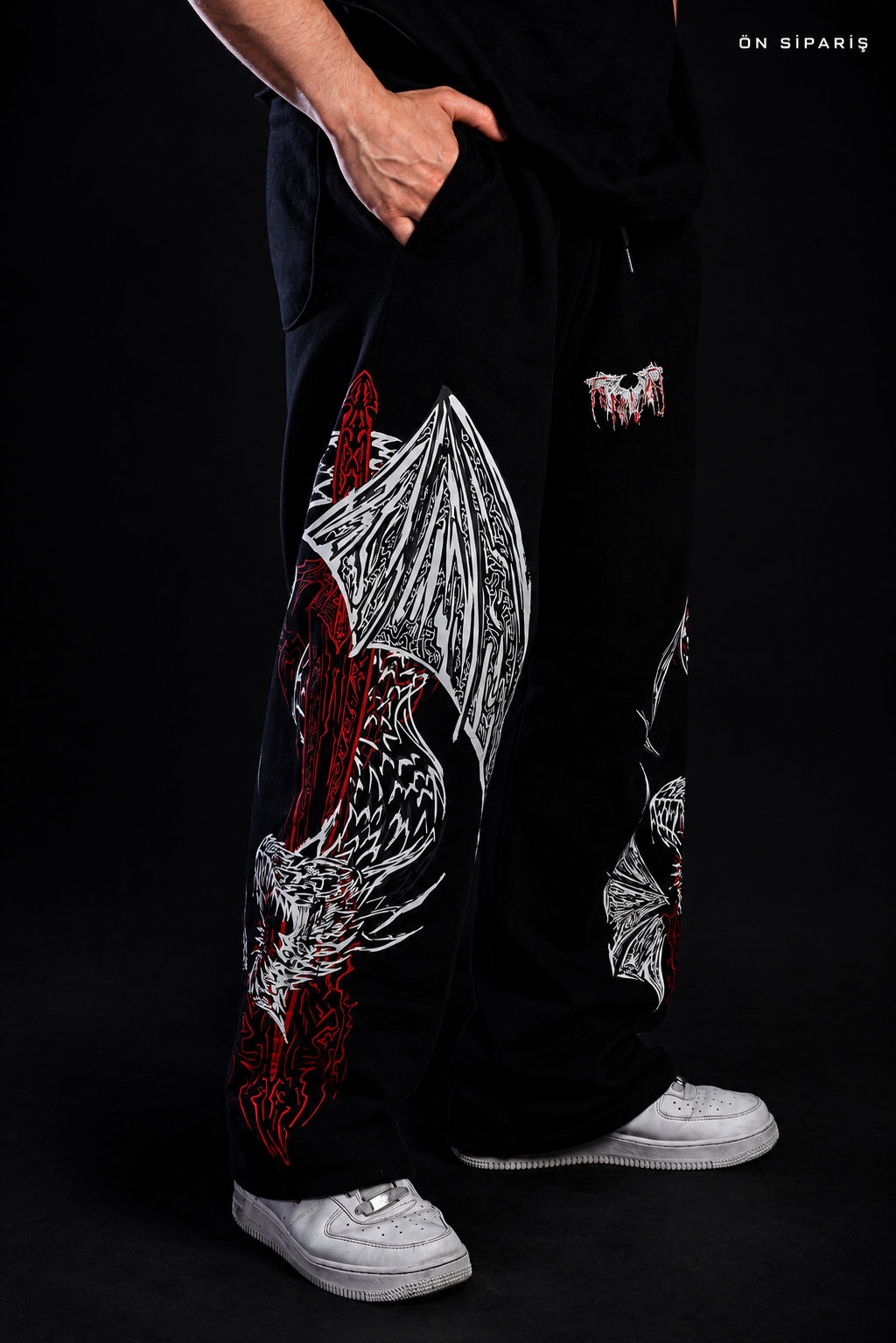 Dragon Baggy Sweatpants [HEAVENLY RED] (Ön Sipariş)