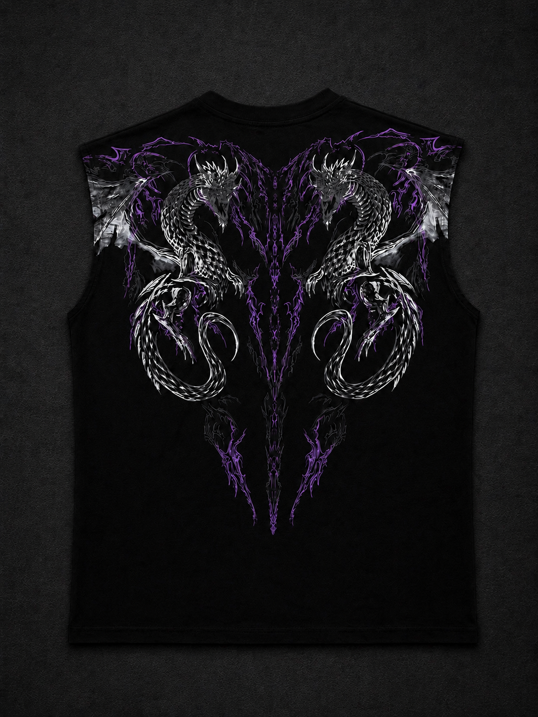 Dragon Oversized Sleeveless T-Shirt  Takım