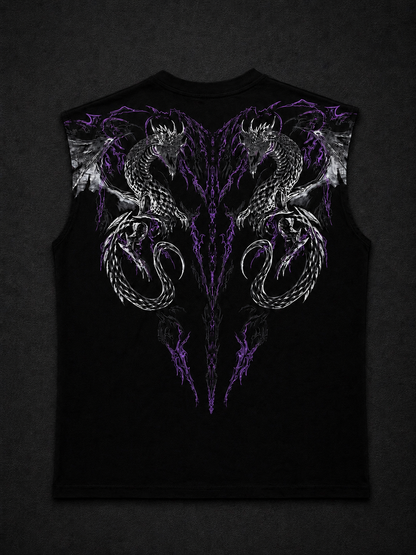 Dragon Oversized Sleeveless T-Shirt  Takım