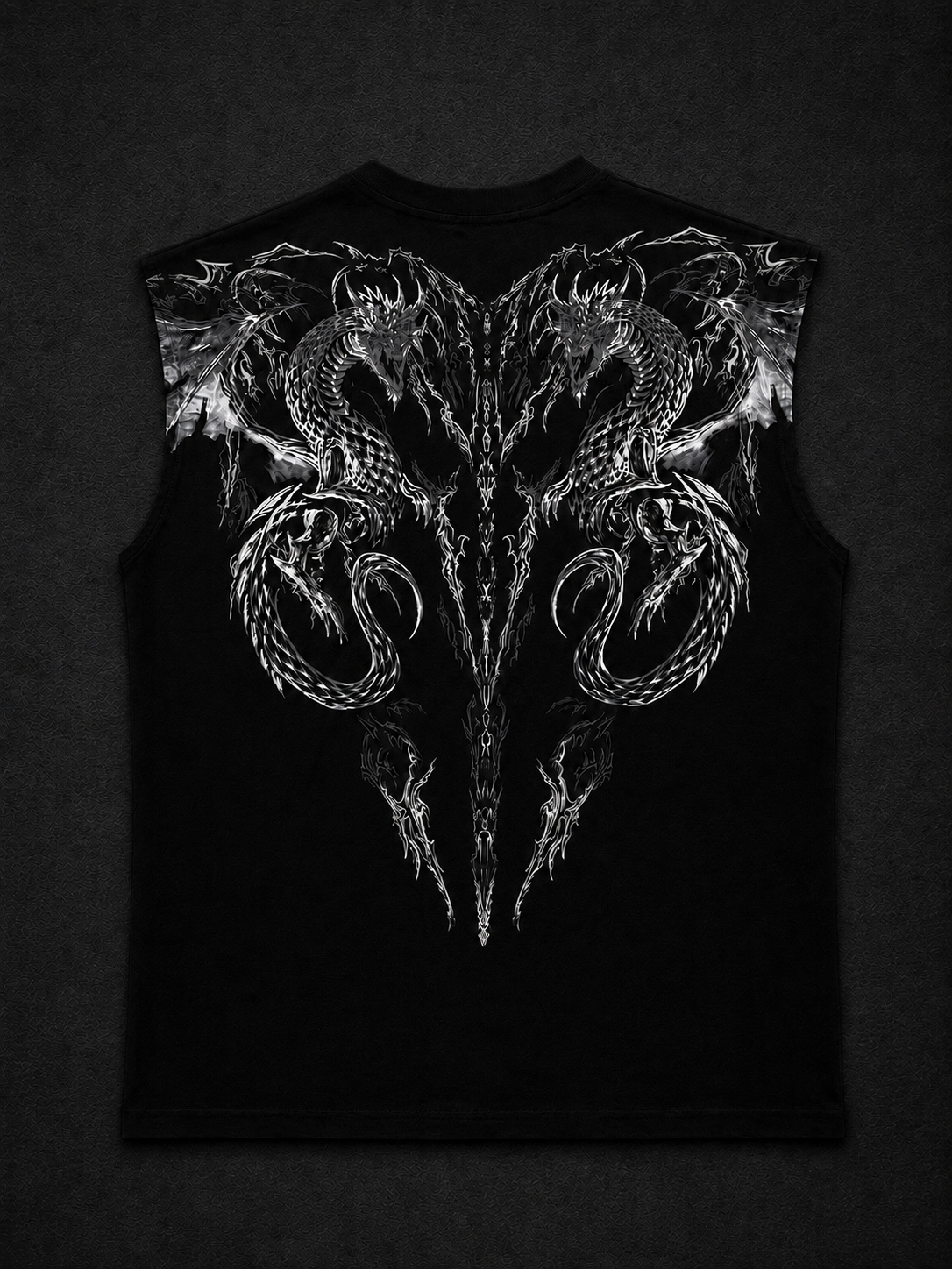 Dragon Oversized Sleeveless T-Shirt  Takım