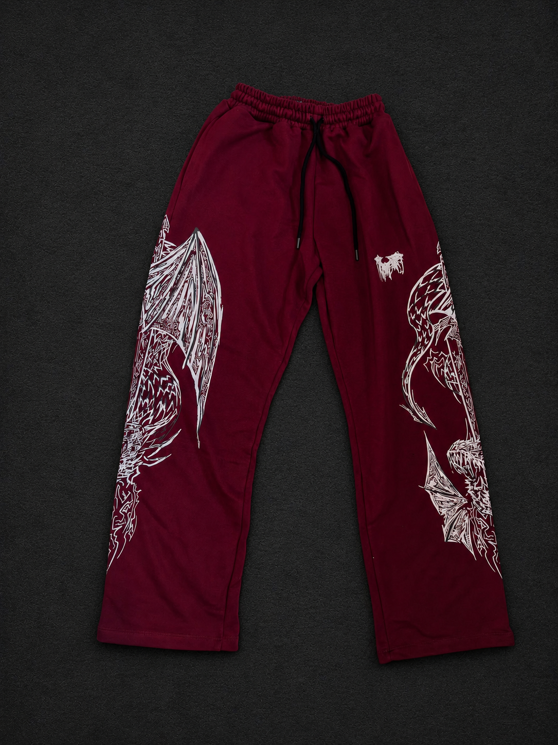 Dragon Baggy Sweatpants [DEEP RED]