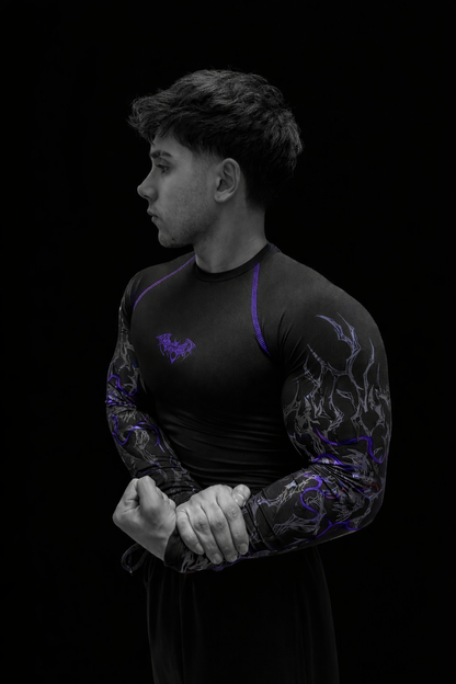 Nocturne Full Body ( uzun kollu) compression Dark Purple