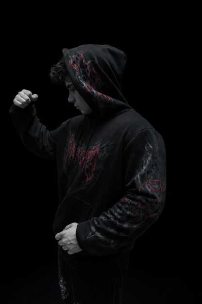 Nocturne Oversize Hoodie Blood Red